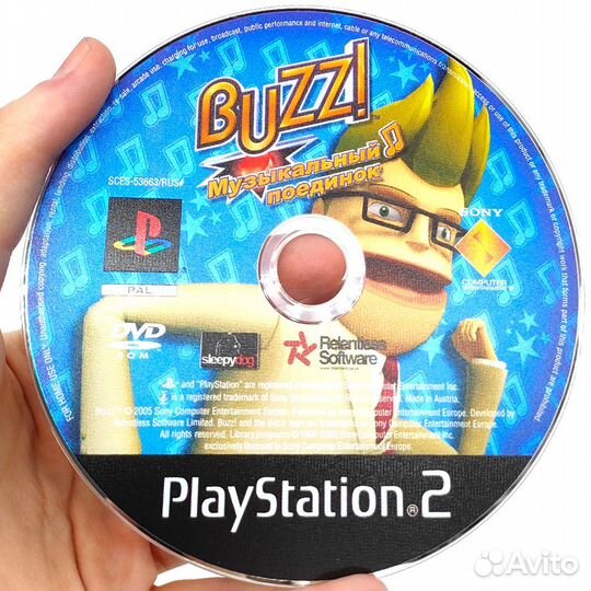 Buzz Музыкальный поединок, б/у, незнач.царап. PS2