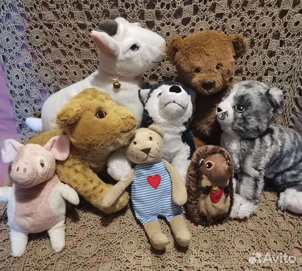 Игрушки мягкие икея много