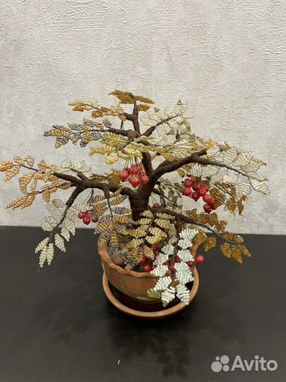 Дерево из бисера. Рябина осенняя