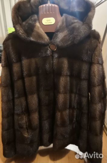 Полушубок норка с капюшоном Т. Дорожкина 44-46