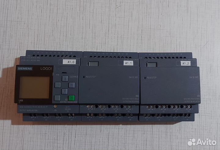 Контроллер Siemens logo 12/24 и 2 блока DM 16