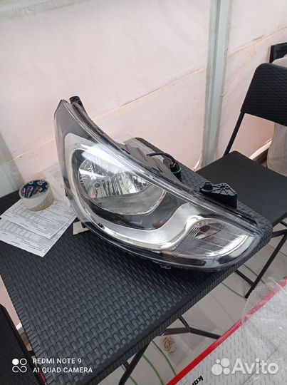 Фара на hyundai solaris 1