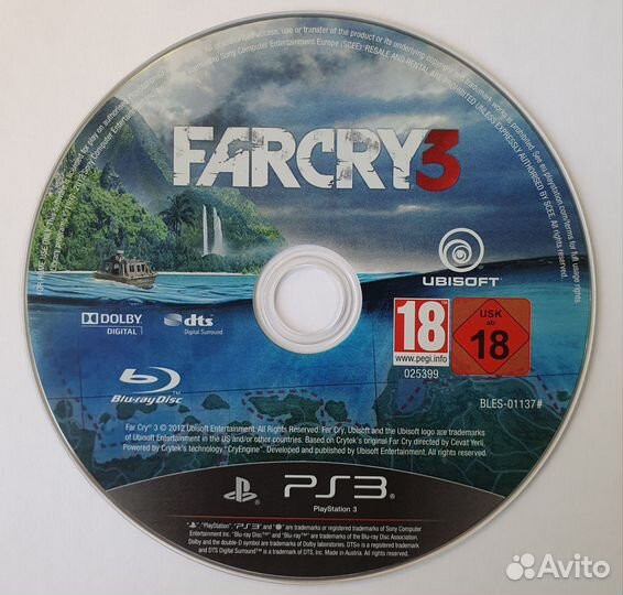 PS3 Far Cry 3 (только диск) Англ. яз