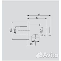 Шланговое подсоединение с держателем для душа E.C