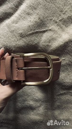 Широкий ремень женский (85см пыльно розовый)