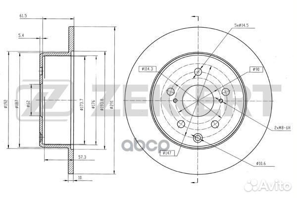 Диск торм. зад. Toyota Crown (S130) 96- bs-5827