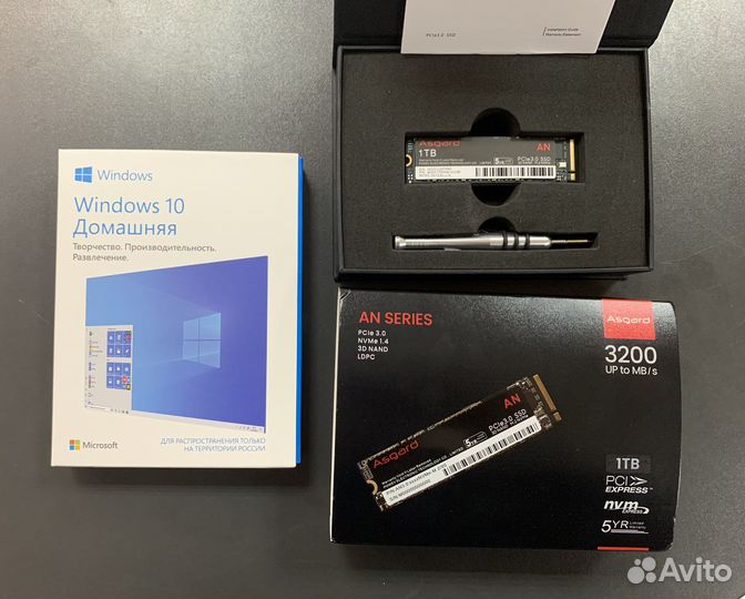 SSD nvme 1tb с установленной windows 10 home