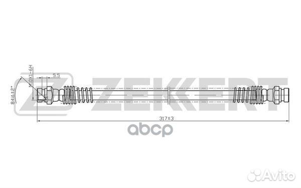 Шланг тормозной Mitsubishi Colt I-III 78- Gala