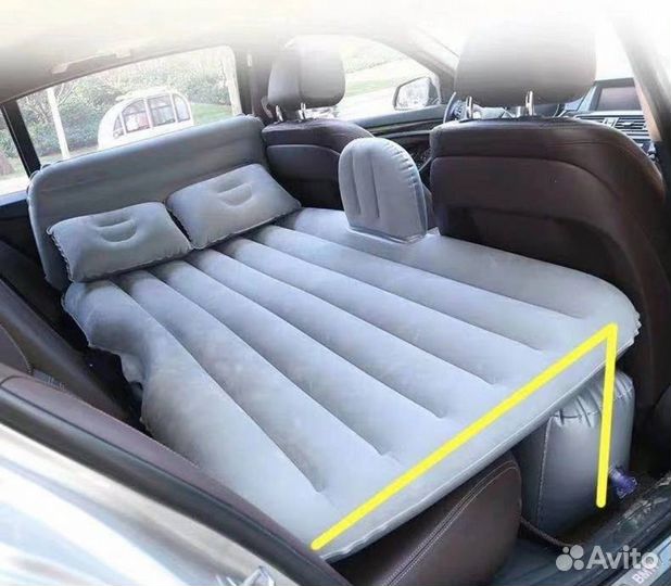 Надувной матрас в машину со спинкой VIP с насосом