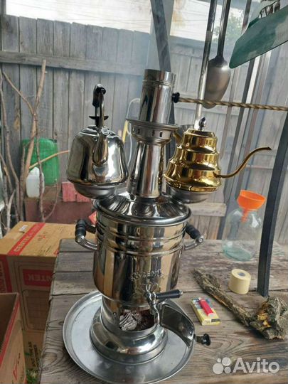 Самовар на дровах углях )