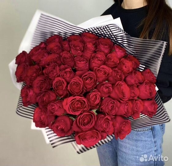 Роза Красная 60 см