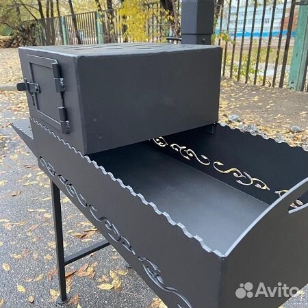 Мангал с печкой под казан 4мм