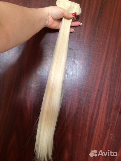 Волосы на заколках большая прядь на 5 заколках