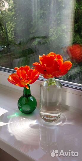 Стеклянные бутылки для декора