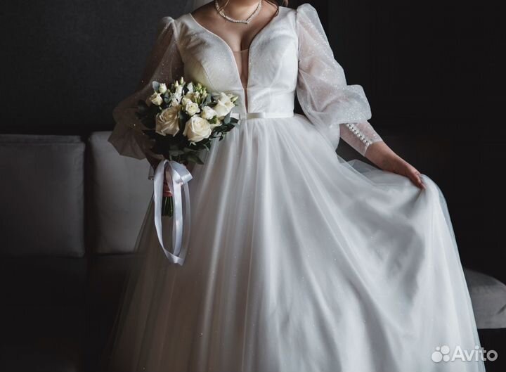 Свадебное платье 48 -52размер