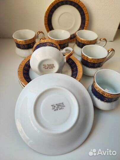 Gold collection Кофейный сервиз с позолотой