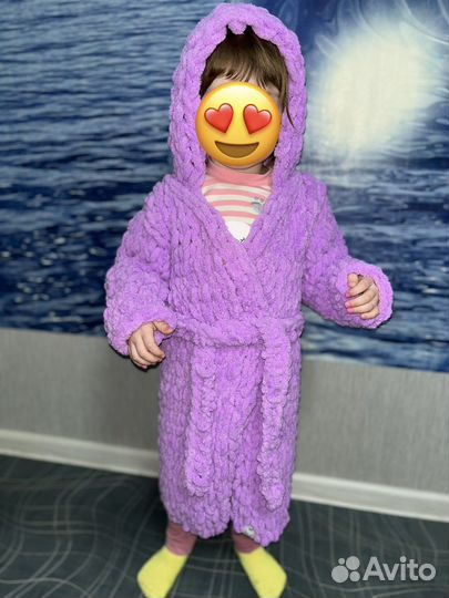 Детский халат из пряжи
