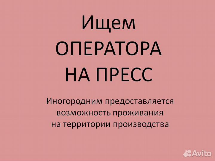 Прессовщик (оператор пресса)