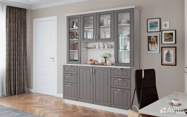 Буфет Прованс 160 Новый серый