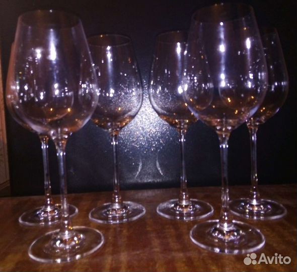 Фужеры богемское стекло 6 шт Х 0.6 мл