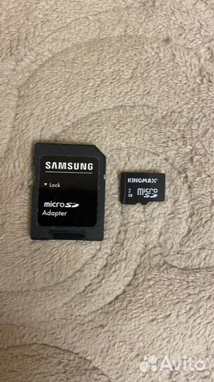Карта памяти MicroSD 2 gb с адаптером
