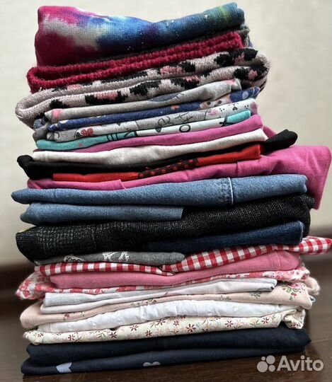 Большой пакет одежды для девочки 98 116