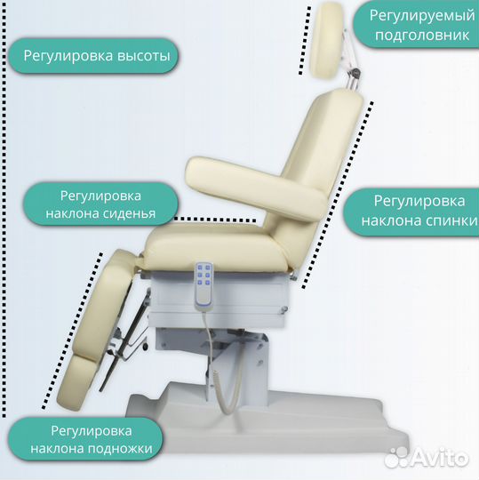 Педикюрное кресло 3 мотора Сириус-10