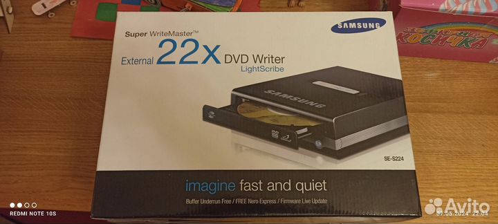 DVD-привод внешний RW-пишущий samsung SE-S224Q