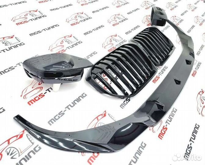 Губа + решетка + зеркала BMW 7 G11 G12 рест 2019+