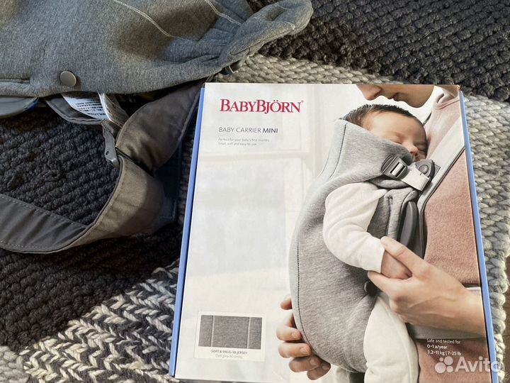 Рюкзак для новорожденных babybjorn mini cotton Jer