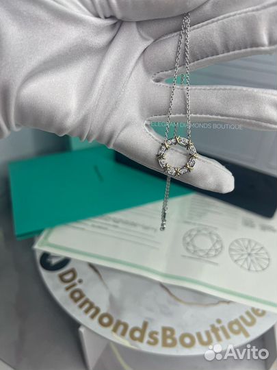 Колье Tiffany & Co бриллианты, золото 750