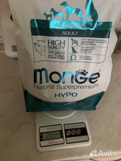 Корм для собак monge гипоаллергенный 2кг