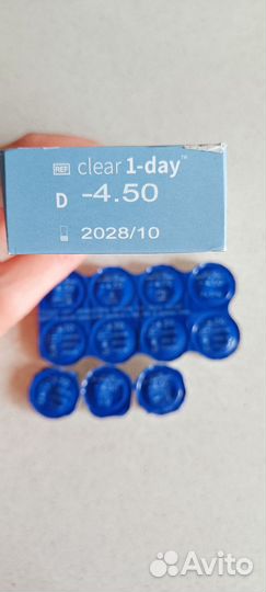 Однодневные линзы clear 1 -day от clearlab -4.50