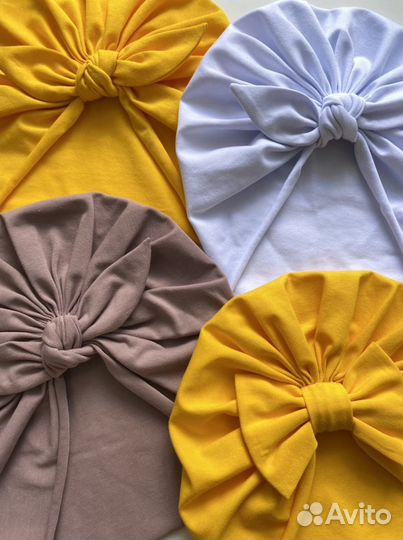 Шапочка тюрбан для малышки