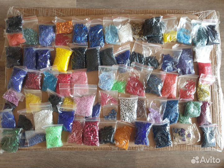 Бисер, стеклярус, рубка, бусины