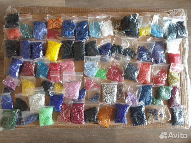 Бисер, стеклярус, рубка, бусины
