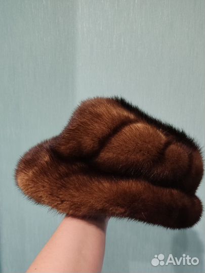 Шапка шляпка норковая новая