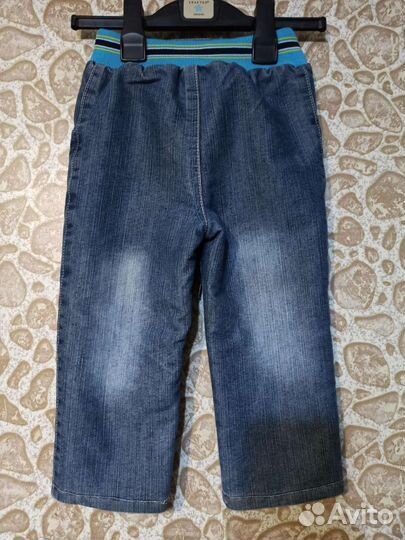 Джинсы на меху мальчику 2-3 года, 92-98