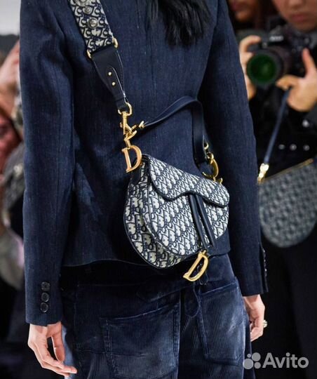 Сумка женская кроссбоди Dior Saddle текстильная