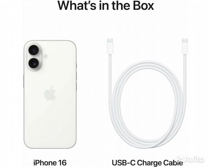 iPhone 16 Plus 256 гб, White (белый) SIM + eSIM