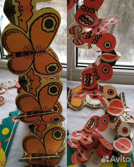 Гирлянда алюминиевая, бумажная СССР