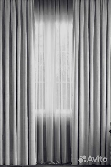 Шторы блэкаут серые новые