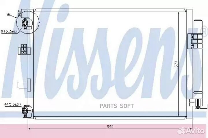 Радиатор кондиционера ford focus (2011) 1.6 tdci