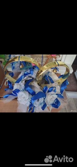 Свадебное украшение на машину