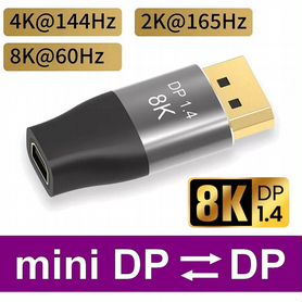 Переходник Mini DisplayPort - DisplayPort 1.4 / 8K