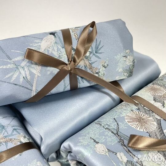 Комплект постельного белья из шёлка 22 мм, Евро