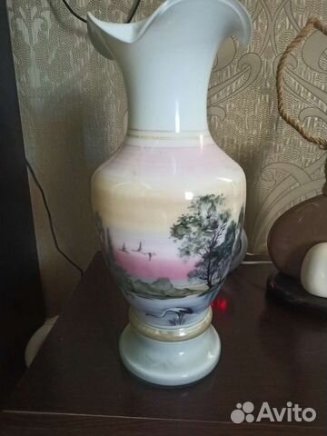 Ваза стекло с ручной росписью