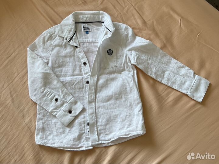 Рубашка белая на мальчика 110 см