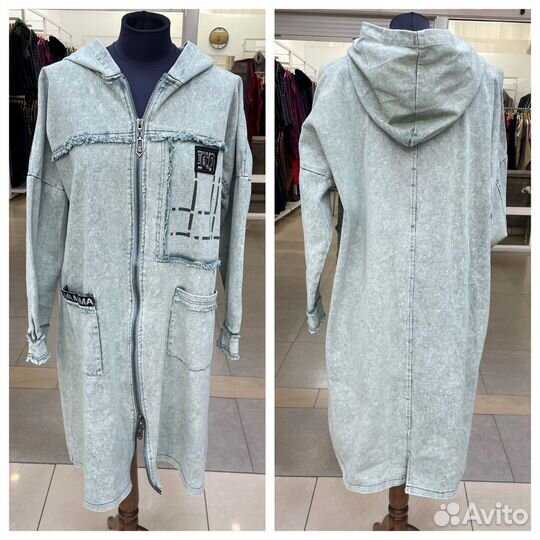 Тренч женский джинсовый 56/64