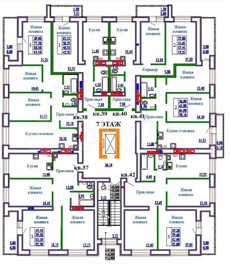 3-к. квартира, 85,5 м², 7/9 эт.